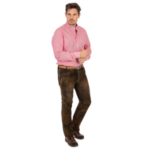 Chemise d'été bavaroise 100 % coton respirante pour homme, à manches longues, boutonnée, coupe ajustée traditionnelle, pour soirée, OEM - Product Image 2