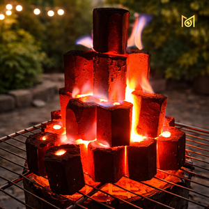 Briquettes de charbon de coco hexagonales, combustion longue durée de 5 heures, haute chaleur, combustible pour barbecue, fabricant exportateur en gros - Product Image 2