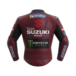 Men’s Zuzuki Cowhide Leather <b>Racing</b> <b>Jacket</b>/Chaqueta MotoCP Style CE Level 2 Armor Motorcycle Track Riding Protective Gear CE - Product Image 2