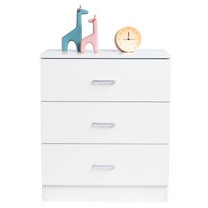 Cassettiera Moderna Semplice a 3 Cassetti, Design Universale per Soggiorno, Camera da Letto, Sala Familiare, Seminterrato, Stile Rustico, Bianca - Product Image 6