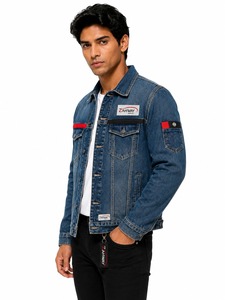 New Arrival <b>Men</b> <b>Denim</b> <b>Jacket</b> Classic Blue Wash Button Closure Stylish Everyday Outerwear For Modern Casual Wears - Product Image 3