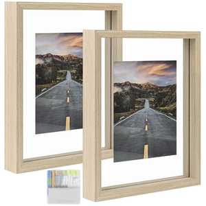 3 Piece Natural Solid Wood Tabletop <b>Picture</b> <b>Frame</b> Set Back Stand Table Display Photo Holder - Product Image 6