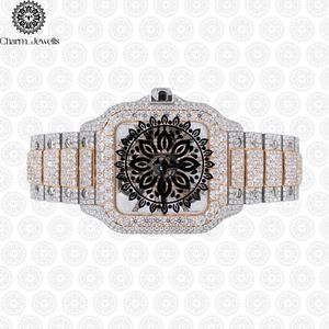 Charm_Jewells Luxury Women's Stainless Steel Square <b>Mechanical</b> <b>Watch</b> With Diamond Bezel Sapphire Crystal Analog Dial 30mm - Product Image 5