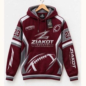 Sudadera con Capucha Deportiva 3D de Camuflaje Rojo, Negro y Gris, Cosida a Medida por Ziakot Industry, Venta al Por Mayor Directa, Homenaje al Servicio - Product Image 6