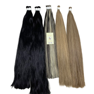 100% cheveux humains droits en vrac Collection Super Double dessiné cheveux vietnamiens couleurs mélangées de l'usine - Product Image 1