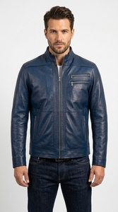 เสื้อแจ็คเก็ตสไตล์มอเตอร์ไซค์คลาสสิก เสื้อคลุมลำลองน้ำหนักเบา - Product Image 5