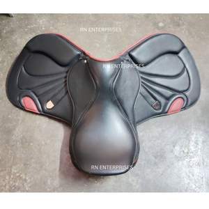 Selle d'équitation anglaise en cuir de qualité supérieure 100% pour l'entraînement et la compétition, durable, R.N ENTERPRISES RN0201 - Product Image 4