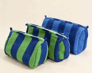 Handmade Cotton Quilted Makeup <b>Bag</b> Large Block Printed Toiletry Organizer <b>Accessory</b> Portable Cosmetic Pouch <b>Bag</b> - Product Image 2