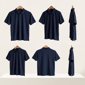 Camisas de Manga Corta para Hombre, de Poliéster/Algodón, Transpirables, Suaves, Antiarrugas, con Logotipo Bordado Personalizado, Precio de Fábrica, ODM - Product Image 5