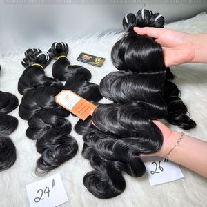 Best Quality Double Drawn Body Wave Weft Human <b>Hair</b> Extensions Raw Vietnamese Human <b>Hair</b> Bundles - Product Image 3