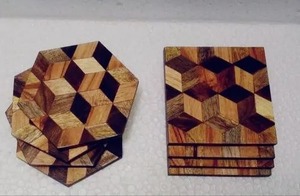 Sous-verres rectangulaires modernes faits à la main en os incrusté, écologiques, couleur personnalisée, haute qualité, polis, pour hôtels, maisons et restaurants - Product Image 5