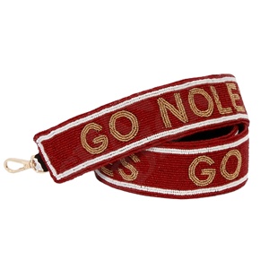 New Hot Selling Beaded Gameday Bag Belt Go Noles Golden and Red Handmade <b>Adjustable</b> College Football Fans Pairs Perfectly <b>Straps</b> - Product Image 1