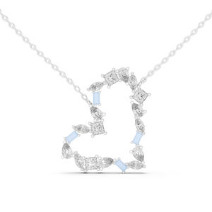 Pendentif en or jaune 14 carats avec diamant de laboratoire taille poire, marquise et princesse pour femme |   Engagement |   Nouveau diamant cultivé - Product Image 2