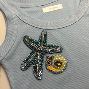 Customised Manufacturer 3D Bubble Letter Beaded T Shirts Rhinestone Beads <b>Design</b> T Shirt With Pearls Embroidery - Product Image 3