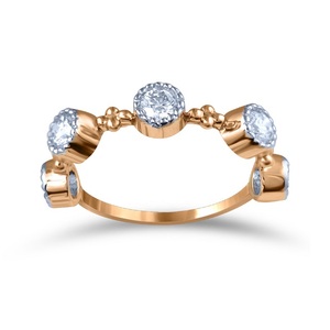 Bague Diamant Moderne Éblouissante, Bague Diamant Éclat Éternel, Bague Chaîne Diamant Éclat Séraphique - Product Image 1