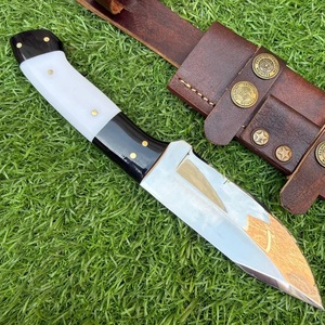 Cuchillo de Caza Hecho a Mano de Acero Inoxidable de Grado Industrial con Mango de Madera y Funda de Cuero para Acampar al Aire Libre - Product Image 2