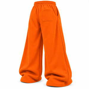 Custom Logo Women <b>Wide</b> <b>Leg</b> Sweatpants Heavy Cotton Baggy Sweatpants Flared Trousers Solid Color Custom Womens Streetwear <b>Pants</b> - Product Image 4