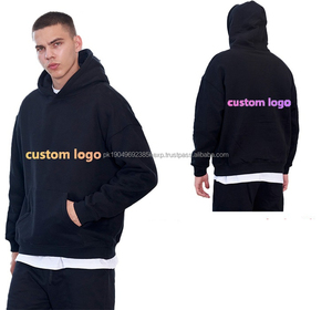 Sin cuerdas Sudaderas con capucha de alta calidad para hombres 500GSM Heavyweight Pullover French Terry 100% Sudaderas con capucha y sudaderas de algodón para hombres - Product Image 3