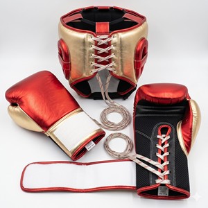 ถุงมือฝึกซ้อมมวยคิกบ็อกซิ่ง MMA หนังวัวแท้คุณภาพพรีเมียมแบบเต็มนิ้ว สไตล์เม็กซิกัน  พร้อมเชือกผูกแบบปรับได้  กันลื่นและซับเหงื่อ - Product Image 3