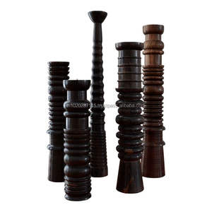 Portavelas de madera hecho a mano para decoración del hogar, centro de mesa, decoración de bodas, diseño rústico con acabado natural. - Product Image 1