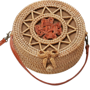 Sac en cuir et rotin, sac en rotin personnalisé, vente en gros directe d'usine, prix compétitifs, taille personnalisable - Product Image 1