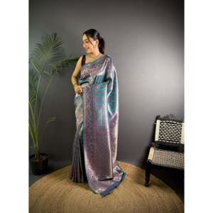 Ishita Dharmavaram Soft Silk <b>Saree</b>-Traditional Handwoven <b>Saree</b> - Product Image 4
