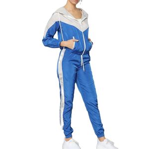 Chaqueta impermeable con cremallera, conjuntos de chándal, cortavientos para mujer, conjunto de chaqueta con capucha y cremallera de gran tamaño, logotipo personalizado 2026 - Product Image 2