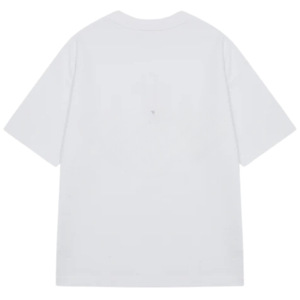 Men Loose Fit Short Sleeve Cotton T Shirt <b>Small</b> <b>Chest</b> Logo Crew Neck Casual Urban Streetwear Tee OEM Wholesale Supply - Product Image 2