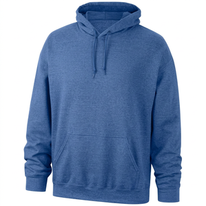 Sweat-shirt à capuche bleu marine pour homme, coupe classique, en molleton de coton, couleur unie, avec poche, idéal pour l'automne - Product Image 4
