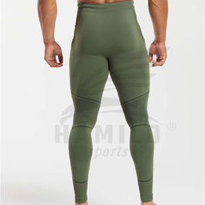 Quick Dry Yoga <b>Leggings</b> for Men Customized OME Service Solid <b>Pattern</b> with Elastic Waist Low MOQ Yoga Wear Pants - Product Image 6
