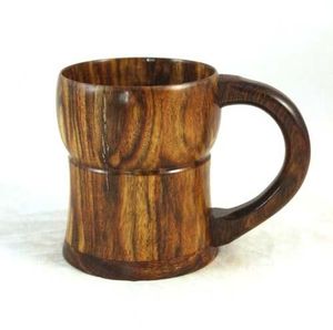 Solid Wood Coffee Mug Handmade Natural Wooden Cup Rustic Style Eco Friendly Drinkware for Kitchen Dining - Product Image 2