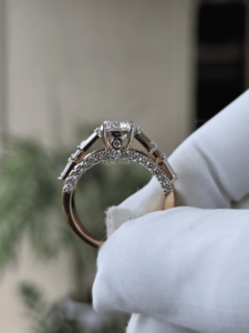 Lab Grown <b>Ring</b> 0.40 Ct IGI Certified <b>Gold</b> Luxury Floral Cluster Pave Halo Setting Elegant <b>Cocktail</b> Engagement Jewelry Gift Women - Product Image 2