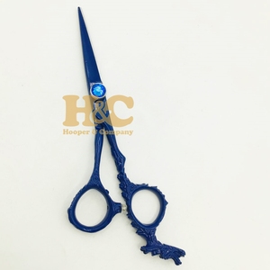 Ciseaux de barbier professionnels Dragon Scissors, japonais, en acier inoxydable, droits et effilants, pour coiffure, pour droitiers, avec logo - Product Image 4