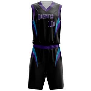 Maillots de basket-ball pour hommes fabriqués au Pakistan, parmi les plus vendus, design personnalisé, impression par sublimation, sans manches, avec short. - Product Image 6