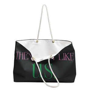 Theyre Not Like Us Black Weekender Bag Large Capacity Travel <b>Tote</b> Overnight Duffel Carryall Beach Bag Custom Gift Bag - Product Image 3