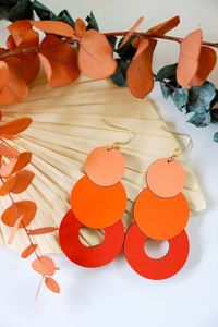 Colorful Resin Drop <b>Earrings</b> with Handmade Artistic Design, Lightweight Statement Jewelry for Casual, Party and Special Occasion - Product Image 6