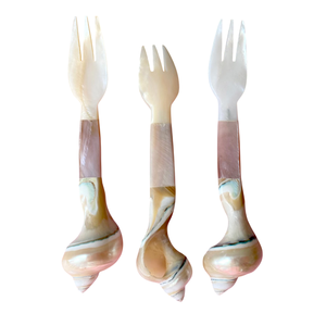 Deluxe Mother of Pearl Caviar Fork Fish Flower Motif Long Thin Handle <b>Mirror</b> Polish Custom Engraved Logo Item Storage - Product Image 2