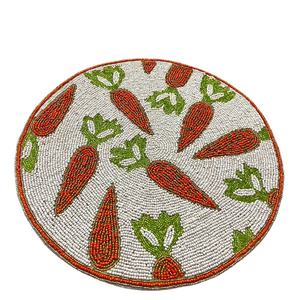 Napperons de perles de rocaille faits à la main avec des motifs de broderie complexes pour la décoration de table napperon napperon de broderie perlée unique - Product Image 2