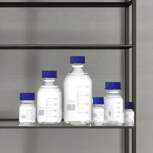 MAYALAB MR25B Botella de Laboratorio Redonda de Vidrio Borosilicato de 250 ml con Tapa de Rosca Azul para Almacenamiento de Medios y Reactivos - Product Image 4