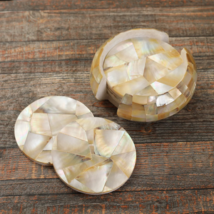 Mother Of Pearl Coaster Modern Coaster Cup Holder <b>Placemats</b> Custom Size With Holder <b>Rectangle</b> Oriental Design Mats & Pads - Product Image 5