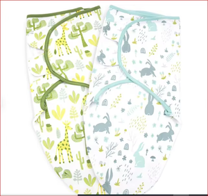 Couverture en mousseline douce pour bébé |   Couverture de sommeil respirante pour nouveau-né |   Couverture d'emmaillotage imprimée avec fermeture sécurisée réglable - Product Image 3