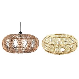 Abat-jour pour lampes de plafond, abat-jour en rotin de bambou, lampes de plafond pour salon - Product Image 4
