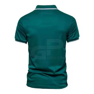 Chemise polo en coton piqué classique pour homme, coupe confortable, idéale pour la gym, les activités de plein air, les voyages, la pratique quotidienne. - Product Image 2