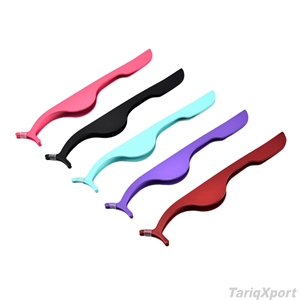 Pinzas Profesionales de Punta Ancha para Pestañas, Aplicador de Precisión de Acero Inoxidable, Pinzas para Cejas, Extensiones de Pestañas con Puntas de Fibra para Salón - Product Image 6