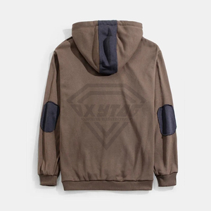 Sweat-shirt à capuche en molleton pour homme, personnalisé, de qualité supérieure, style streetwear, épais, marron, fabricant OEM, survêtement d'hiver - Product Image 2