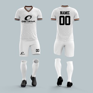 Shorts de football unisexes personnalisés avec logo, 100 % polyester respirant, séchage rapide, antibactérien, ensemble pour adultes, service OEM - Product Image 3