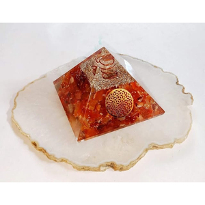 Symbole du mauvais œil tourmaline noire puces d'énergie cristaux guérison orgonite orgone énergie guérison chakra reiki pyramide à vendre - Product Image 2