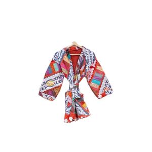 เสื้อแจ็กเก็ต Kantha แบบมีหลายสีสำหรับใส่ในงานปาร์ตี้งานตัดเย็บแบบดั้งเดิมสวยงาม - Product Image 1