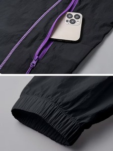 High Quality Unisex Black Hooded Lightweight Spring Casual Breathable Running <b>Jacket</b> <b>Waterproof</b> Reflective Windbreaker Sports - Product Image 3