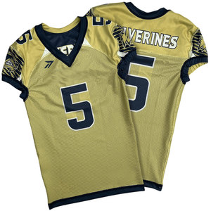 Maillot de football américain authentique pour hommes et jeunes, coupe professionnelle, tissu respirant en maille, logo personnalisé, OEM ODM, faible MOQ, Pakistan - Product Image 1